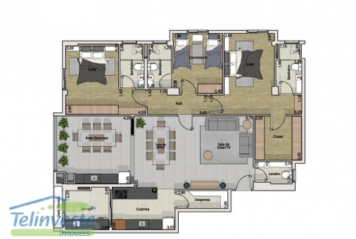 Apartamento-Bairro Muarama Ed&iacute;ficio Bartolomeu